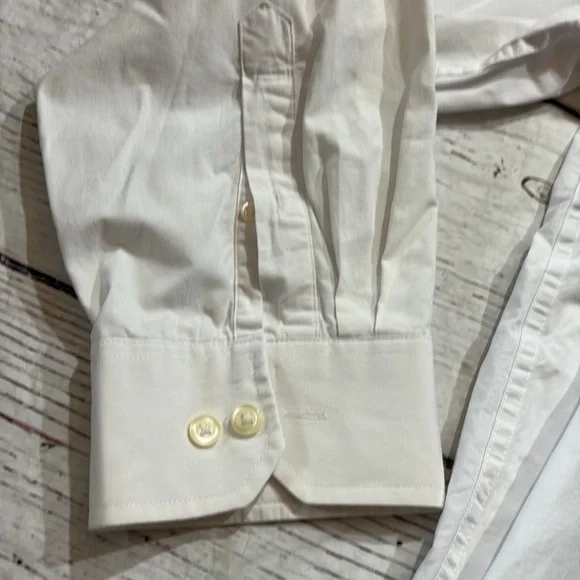 IZOD Cotton White Pocket Long Sleeve Button Down Shirt sz 4XLT - Picture 6 of 11